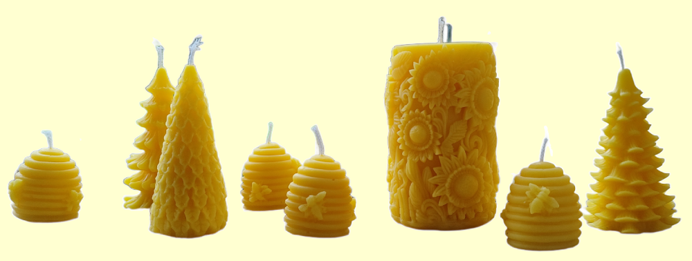 Finished Beeswax Candles